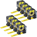 NineLeaf 8 Pack Compatible Labels Tape Replacement for Dymo 18058 3/4 inch Black on Yellow Heat Shrink Tube Labels 19mm x 1.5m for Wires and Cables Use in Rhino 4200 5200 5000 6000 3M Label Maker by NineLeaf