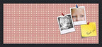 PinPix 28x12 inch Cork Bulletin Board. This Decorative Framed Pin Board Comes with Diamond Pattern in Pink and Beige Design and Satin Black. Ideal for Home, Office Decor or School (PinPix-290) by PinPixBulletinBoards