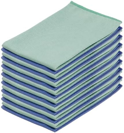 Superio Microfiber Window Cleaning Cloth, Mirror & Glass Miracle Cloth Lint & Streak Free, Washable, Large Eco-Friendly for Cars, Tv Screens, Glasses, Cleans with Plain Water (14x16), 16 Pack by Superio
