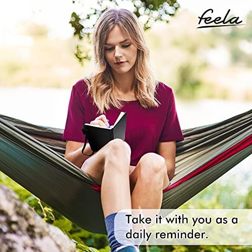 feela 15 Pack Pocket Small Notebooks Bulk, Mini Cute Notepads Hardcover College Ruled Lined Journals with Pen Holder for School Business, with 15 Black Pens, 3.5”x 5.5”, A6, Black Navy Dark Green - Image 6