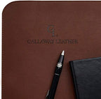 Gallaway Leather Desk Mat, Office Writing Desk Pad, Large 36" x 17" Dark Brown, for Top of Desks, Gift Ready Elegant Computer Desk Cover Protector PU Leather - Image 5