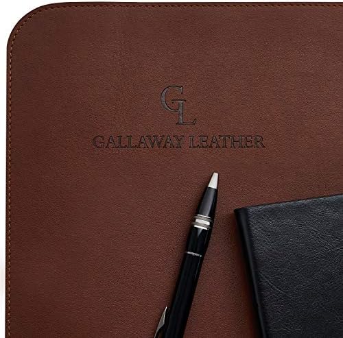 Gallaway Leather Desk Mat, Office Writing Desk Pad, Large 36" x 17" Dark Brown, for Top of Desks, Gift Ready Elegant Computer Desk Cover Protector PU Leather - Image 5