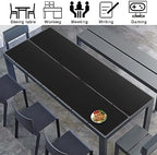 ZORESYN PU Leather Desk Mat 70.9 "x15.8 Black - Image 3
