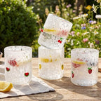SiliFine 4 Pack Fruit Icon Juice Glasses, 14 oz - Image 2