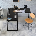 SHW 55 x 60 Commercial-Grade L-Shape Corner Office Computer Desk, Black - Image 2