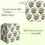 CPC Emerald Green Block Print Set of 3 Desk Organizer - Image 2