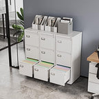 Fesbos 3 Drawers Vertical File Cabinets - 17.8" Deep Lockable Filing Cabinet - White Metal Storage Cabinets for Home Office to Hanging Files Letter/Legal/F4/A4 Size - Image 5