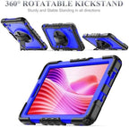 SEYMAC stock Tablet Case for Lenovo Tab One / K9 (TB305FU) 8.7 inch Drop-Proof Protection Cover with 360° Rotate Stand & Strap [Pen Holder] & Screen Protector 2025, Deepblue+Black - Image 4