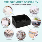 Junkin 2 Set Clipboard Holder Foldable Clipboard Organizer Rack,Black - Image 4