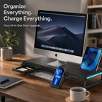 T2 Metal Monitor Stand with USB Hub, RGB Lighting & Storage Drawer - Image 5
