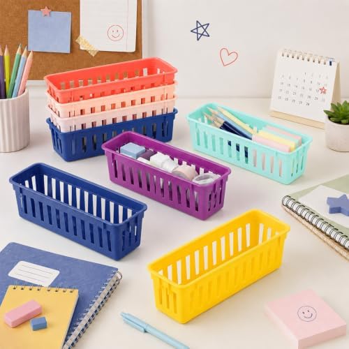 24 pcs Bright Pencil Basket Dispenser for Classroom Pencil Holder for Desk - Image 4