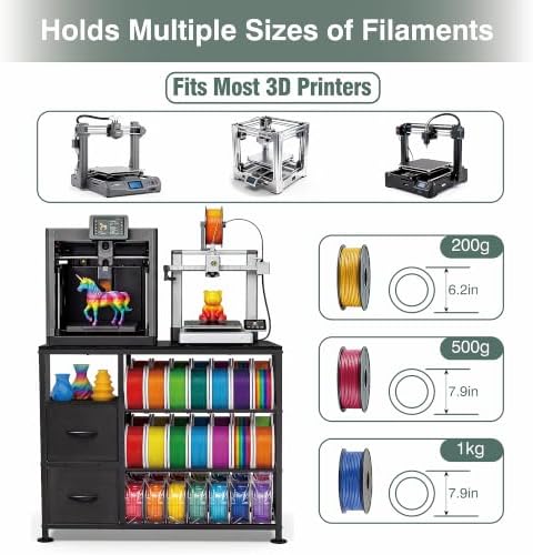 3D Printer Stand Table with Filament Accessories Storage Rack & Drawer - Image 4