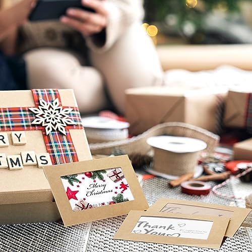 Uiifan 300 Pcs Window Gift Card Envelopes 4x2.8 Inch,Brown - Image 4
