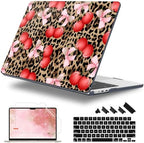 Case for 2026/2025/2024/2023 MacBook Air 15-inch Laptop Release M5 A3448 /M4 A3241 /M3 A3114 /M2 A2941, Stylish Protective Hard Shell Cover for MacBook Air 15.3 inch, Leopard Cherry by WelcomeViseNewitems