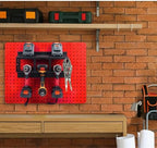 Heavy Duty Pegboard Drill Holder, 3 Drill Storage Rack with Hooks & Pegs - Image 2