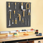 WALMANN 2 PCS 12x24 in Pegboard Panels, 24x24 in Tools Pegboards, Black - Image 7