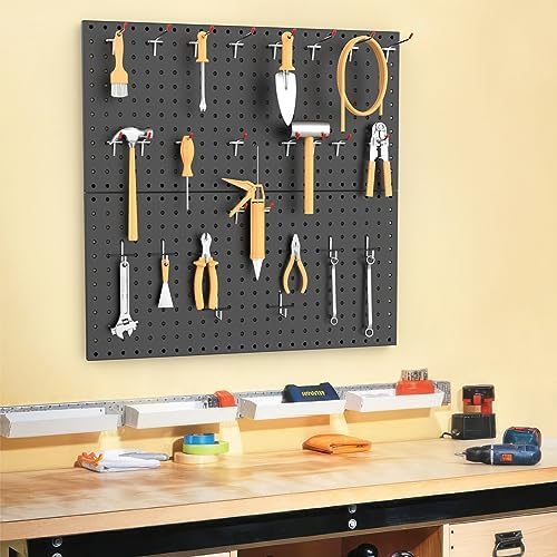 WALMANN 2 PCS 12x24 in Pegboard Panels, 24x24 in Tools Pegboards, Black - Image 7