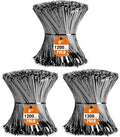 Zip Ties, RAZCC 1200pcs Black Cable Zip Ties 8 Inch, Heavy Duty Plastic Wire Ties with 70lb Tensile Strength, Self-Locking Black Nylon Tie Wraps for Indoor and Outdoor (Pack of 3) by RAZCC