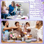 450 Pcs Tableware Set, Serve 50, Vintage Color, Vintage Floral - Image 4