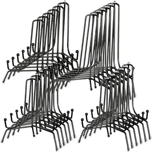 Chumia 18 Pcs Anti Slip Plate Stands for Display, Black, 10 Inch by Chumia