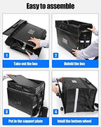 DEEGO 3 Layer Rolling File Box, Fireproof Document Box with Wheels - Image 6