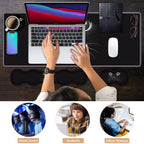 Ergonomic Keyboard Wrist Rest & Mouse Pad Wrist Rest Set, Large XXL Gaming Desk Mat 31.5"x 11.8" with Memory Foam, Easy Typing Pain Relief for Office & Home, Cute Black Cat Face - Image 7