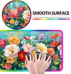 RGB Colorful Flower Peony Gaming Desk Mat & Floral Mouse Pad, XL - Image 3