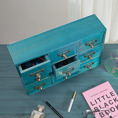 Apothecary Drawers Apothecary Cabinet with Drawers, Blue - Image 5