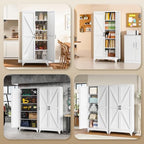 Yizosh Metal Storage Cabinet with Doors and 4 Adjustable Shelves - Image 6