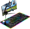 Mouse Pad with Foldable Phone Holder & Wireless Charger, XXL RGB Gaming Mousepad 31.5"x15.8" Large Desk Mat for Keyboard, 11 Colors 5 Modes by miroddi