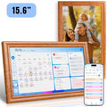DP1503 Smart Digital Calendar&Chore Chart, 15.6"Family Hub Planner (Walnut) by YINOCHE