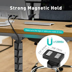 Magnetic Cable Management Spine, Instant Snap-On Wire Vertebrae for Metal Frame Gaming Desks, Dragon Bone Style Floor-to-Desk Cord Concealer for Steel Legs & Standing Desks - Image 2