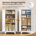 Yizosh Metal Storage Cabinet with 2 Doors and 4 Adjustable Shelves - Image 4