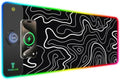 TARKARI 15W Magnetic Wireless Charging RGB Mouse Pad, 800x300mm Topographic by Home