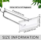 Thyle 50 Pcs Metal Scan Hook with Label Holder for 1/8" to 1/4" Pegboard, Peg Board Hooks with Price Tag, Pegboard Wall Accessories, Metal Hooks for Home Garage Retail Display Supplies (8 Inch) - Image 2