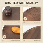 EOSAHR Acacia Wood Display Riser: Pedestal Stand for Home Decor, Dark Brown - Image 5