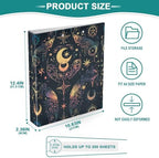 ALAZA Moon Stars Alchemy Witch 3 Ring Binder Set 1.5 Inch Three Ring Office Binders w/clipboard & 3 Pockets, Hold 200 Sheets - Image 5