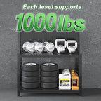 Work Bench with Pegboard,Heavy Duty 3000lbs Capacity Workbench Adjustable Shelves,Work Table for Garage Warehouse47.2 H*47.09" W*19" D - Image 3
