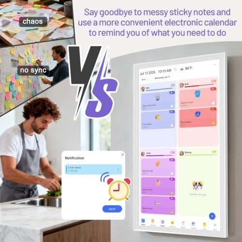 27" Smart Digital Calendar, Family Chore Chart & Photo Frame - Image 6