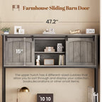 SEDETA Reversible Farmhouse L Shaped Office Desk with 6 Drawer, Hutch - Image 4