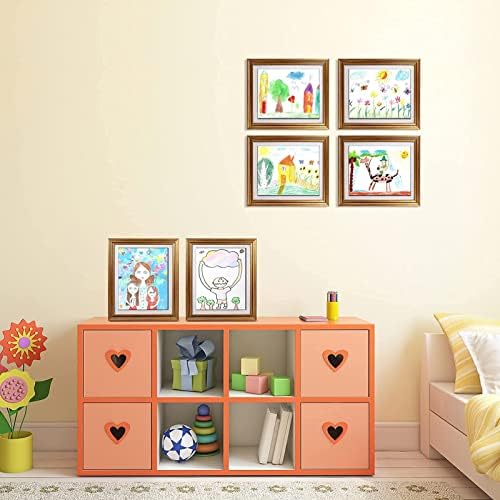 MEBRUDY 8x10 Picture Frames with Mat, Gold Photo Frames Set for Wall or Tabletop Display, 6 Pack - Image 4
