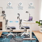 Office Chair Mat for Hardwood Floor&Tile Floor,48"X 60"-Geo Blue Gray - Image 5