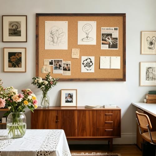 Large Cork Board Bulletin Board, 48"x36" Corkboard for Wall - Image 6