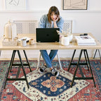 Anidaroel 8x10 Computer Chair Mat, Floor Mat for Office Chair, Under Desk Mat for Rolling Chair on Hardwood, Heavy Duty Office Chair Mat for Rolling Chairs, Anti-Slip Floor Protector Rug, Rust - Image 2