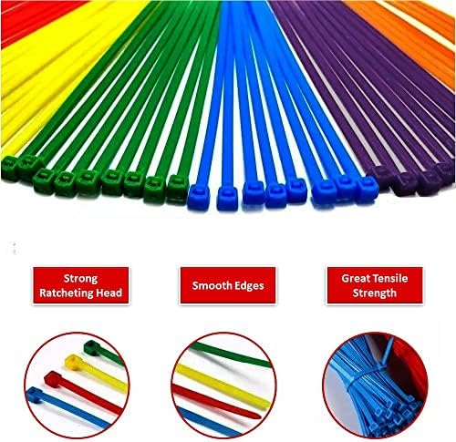 Kable Kontrol Cable Zip Ties, 14 Inch, 500 Pcs, 50lbs Test, Orange - Image 2