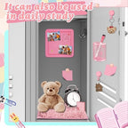 Demonwer Pink Locker Accessories Kit Magnetic Whiteboard Pen Holder Sticky Note Small Carpet Hook for Back to School Essentials Locker Decorations - Image 4