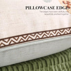 ISAENNE Designer Linen Throw Pillow Cover,Set of 2,28"x12"-Serenity D - Image 7