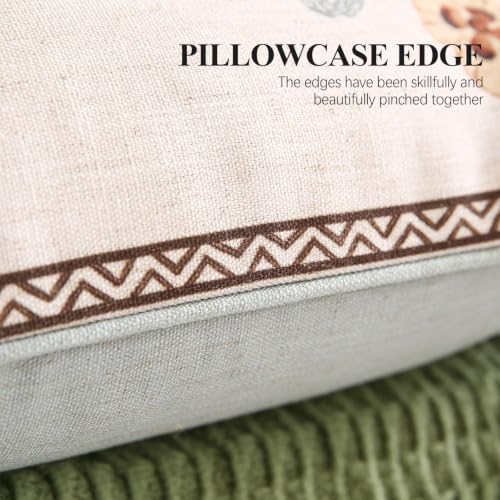 ISAENNE Designer Linen Throw Pillow Cover,Set of 2,28"x12"-Serenity D - Image 7