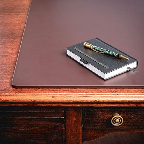 Dacasso Pad Without Side Rails Luxury Leather Blotter for Writing-Executive Desk Surface Protector, 30” x 19”, Chocolate Brown - Image 6