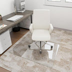 [Tempered Glass] 36" x 55" Glass Office Chair Mat for Carpet by KOONMI